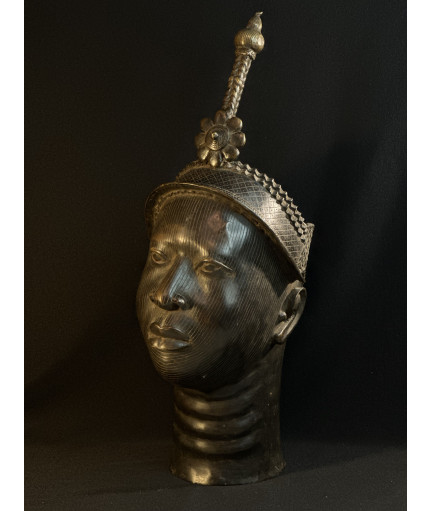 Tête de roi Ifé - Bronze Yorouba