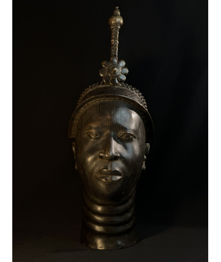 Tête de roi Ifé - Bronze Yorouba
