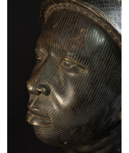 Tête de roi Ifé - Bronze Yorouba
