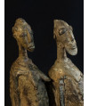 Couple de chefs Tellem accroupis - Bronzes Dogon