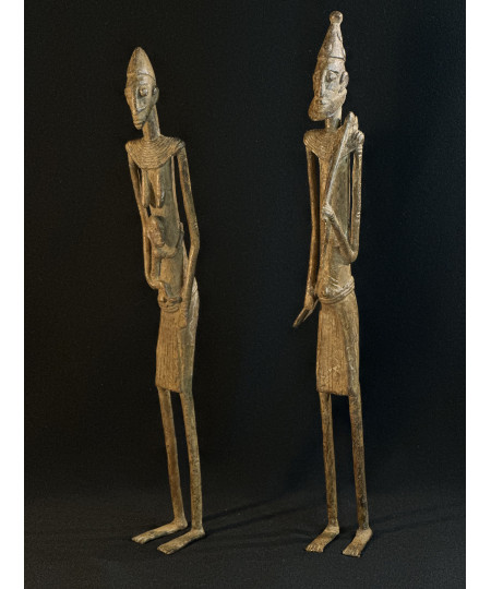Couple d'agriculteurs - Bronzes Dogon