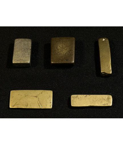 Poids à peser l'or - Lot n°1 - 5 pièces - Bronzes Akan