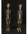 Couple d'anciens assis - Bronzes Dogon
