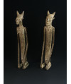 Couple de chefs agenouillés - Bronzes Djenné