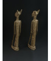 Couple de chefs agenouillés - Bronzes Djenné