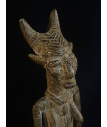 Couple de chefs agenouillés - Bronzes Djenné