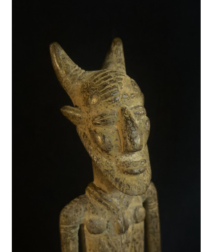 Couple de chefs agenouillés - Bronzes Djenné