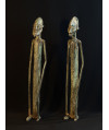Couple de chefs assis - Bronzes Bambara