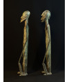 Couple de chefs assis - Bronzes Bambara