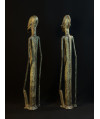 Couple de chefs assis - Bronzes Bambara