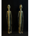 Couple de chefs assis - Bronzes Bambara