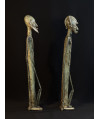 Couple de chefs assis - Bronzes Bambara
