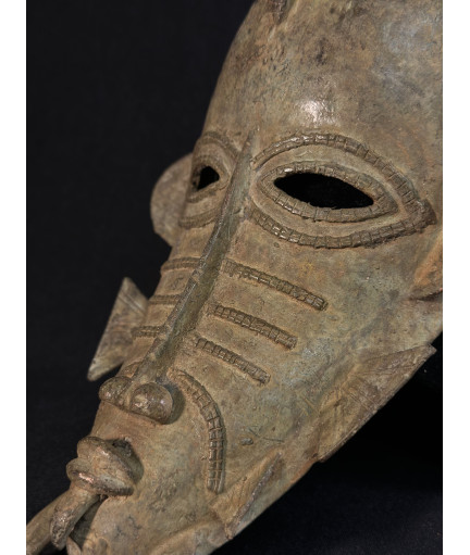 Masque kpélyé - Bronze Sénoufo