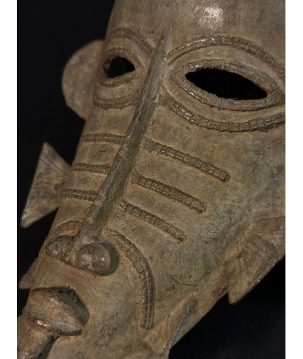 Masque kpélyé - Bronze Sénoufo