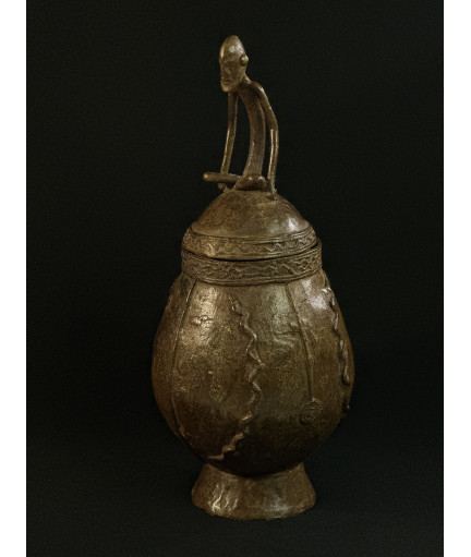 Pots à onguents superposés - Bronze Dogon