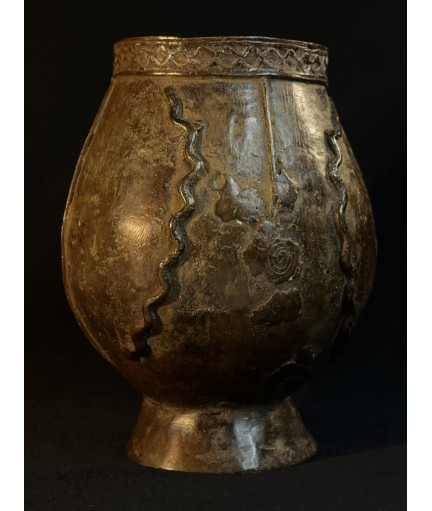 Pots à onguents superposés - Bronze Dogon