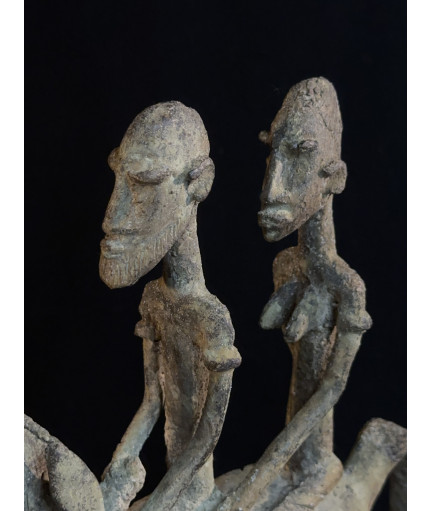 Couple de chefs - Cavaliers -Bronze Dogon
