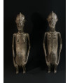 Couple d'hommes-singes - Fétiche - Bronze Bambara