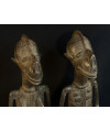 Couple d'hommes-singes - Fétiche - Bronze Bambara