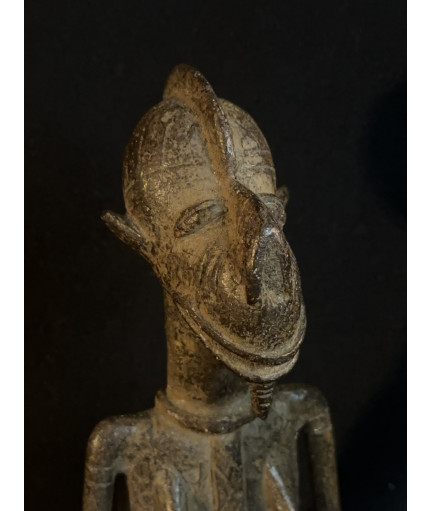 Couple d'hommes-singes - Fétiche - Bronze Bambara