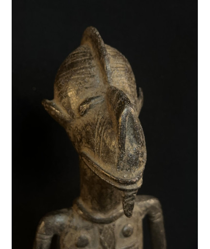 Couple d'hommes-singes - Fétiche - Bronze Bambara