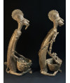 Couple d'hommes-singes - Fétiches - Bronzes Bambara