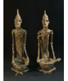 Couple d'hommes-singes - Fétiches - Bronzes Bambara