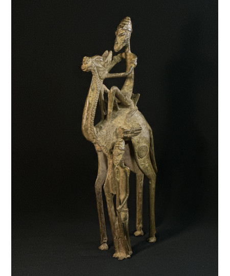 Chamelier Touareg et esclave Bela - Bronze Dogon
