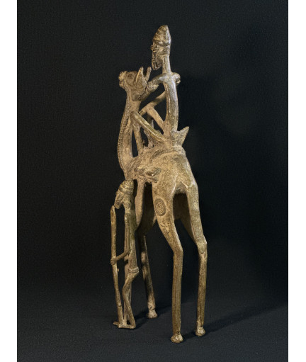 Chamelier Touareg et esclave Bela - Bronze Dogon