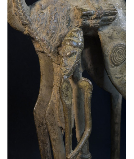 Chamelier Touareg et esclave Bela - Bronze Dogon