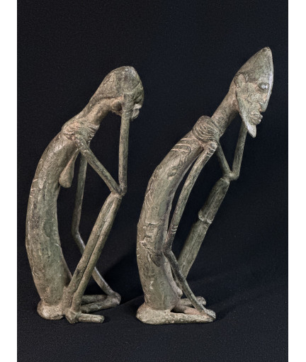 Couple de penseurs - Bronze Dogon