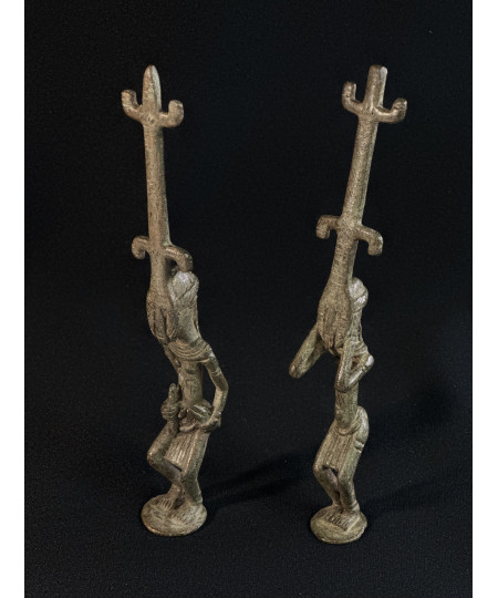 Paire de danseurs Kanaga - Bronzes Dogon
