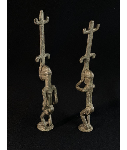 Paire de danseurs Kanaga - Bronzes Dogon