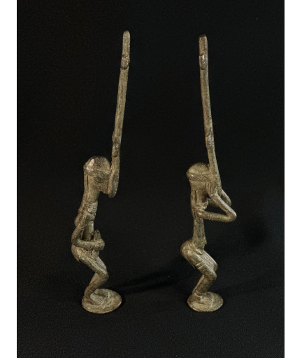 Paire de danseurs Kanaga - Bronzes Dogon