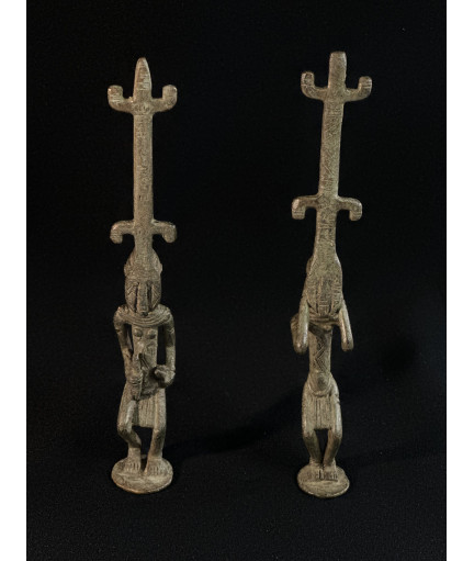 Paire de danseurs Kanaga - Bronzes Dogon