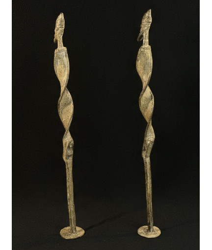 Couple d'ancêtres - Tourbillons - Bronzes Dogon