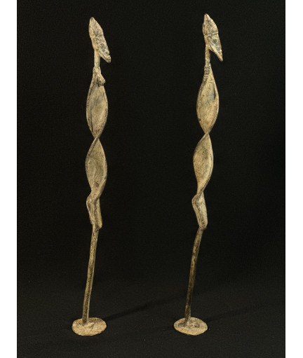 Couple d'ancêtres - Tourbillons - Bronzes Dogon