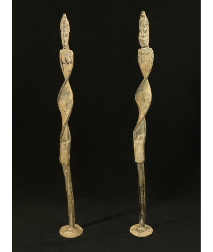 Couple d'ancêtres - Tourbillons - Bronzes Dogon