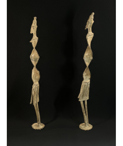 Couple d'ancêtres - Tourbillons - Bronzes Dogon