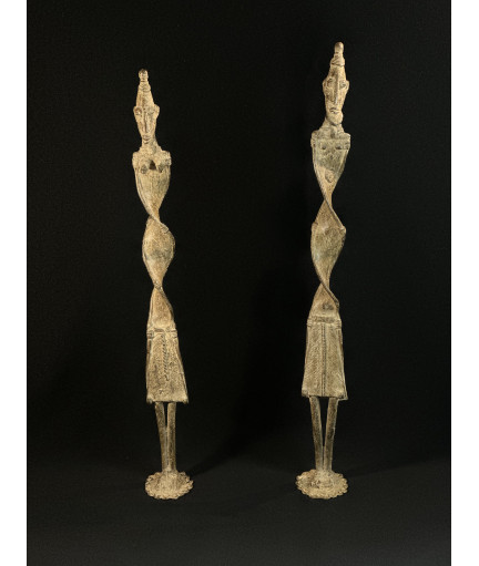 Couple d'ancêtres - Tourbillons - Bronzes Dogon