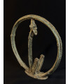 Couple d'ancêtres circulaires - Serpents Lébé - Bronzes Dogon