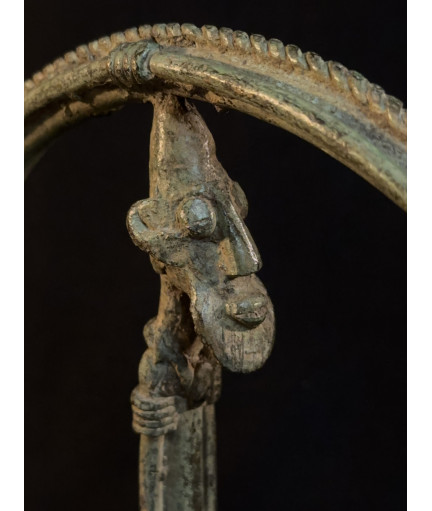 Couple d'ancêtres circulaires - Serpents Lébé - Bronzes Dogon