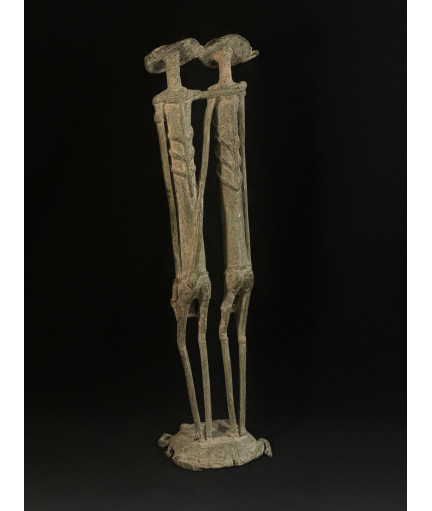 Couple Tellem - Hommes-oiseaux - Bronze Dogon