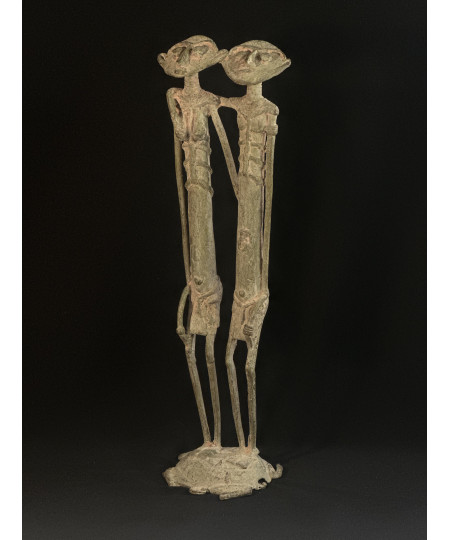 Couple Tellem - Hommes-oiseaux - Bronze Dogon
