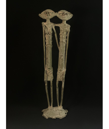 Couple Tellem - Hommes-oiseaux - Bronze Dogon