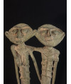 Couple Tellem - Hommes-oiseaux - Bronze Dogon