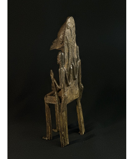 Roi sur son trône - Bronze Dogon