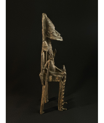 Roi sur son trône - Bronze Dogon