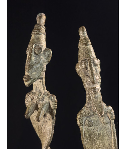 Couple d'ancêtres - Tourbillons - Bronzes Dogon