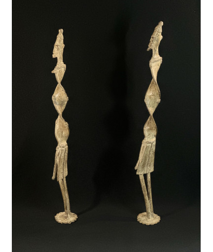 Couple d'ancêtres - Tourbillons - Bronzes Dogon